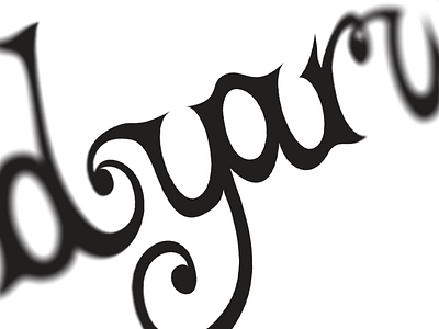 "your" Detail (of "fynd your way") WIP hand lettering illustration lettering logo love typography vector