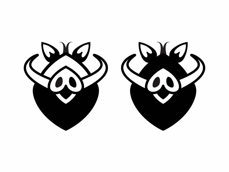 2019 Year of the Boar icon design love vector zodiac boar
