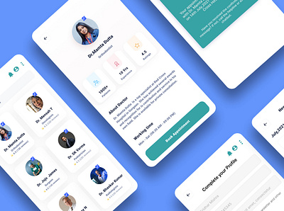 CareMare: an online doctor's appointment booking app ui