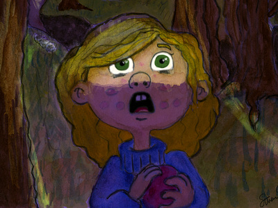 Goldilocks 2d character design illustration photoshop watercolor