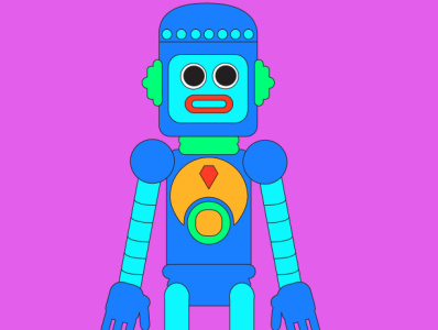 Robot_1 adobeillustrator character design design illustration