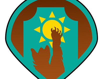 CatcherBear badge design illustration