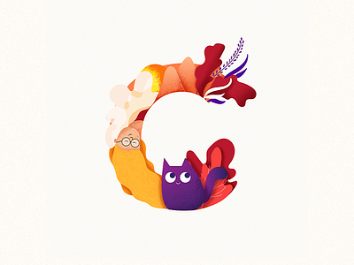 Drib C 3 36daysoftype c colorful design dribbble illustration im designs imagination morning sleep