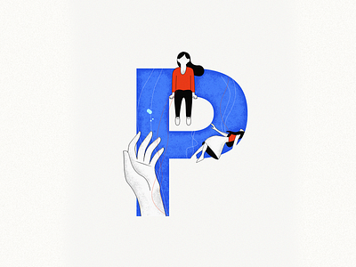 P 36daysoftype conceptual drowning hope illustration imagination series typeface vector