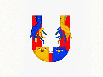 U 2d 36daysoftype adobe adobe illustrator art artist artwork cat colorful concept design dribbble im designs