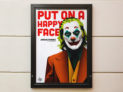 Joker 2019 2019 artoftheday colorful comicon dc dc comics dccomics dribbblers happy face hello im designs joaquin phonix joker joker movie movie poster potrait smile vibrant wb