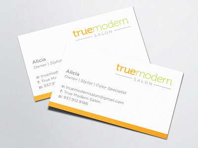 True Modern Salon Branding branding business card logo menu modern ohio salon