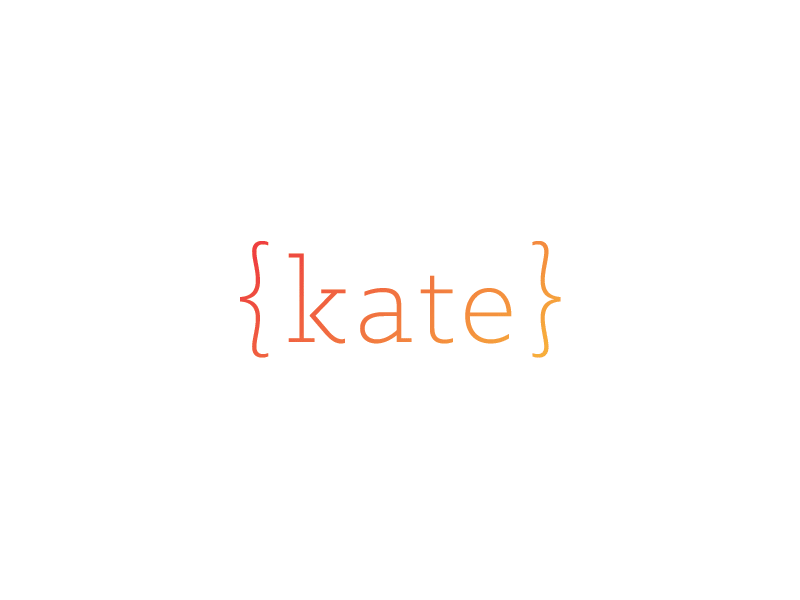 New Branding branding gif gradient kate logo name personal