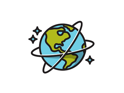 Globe earth globe illustration logo mark mono orbit planet space world