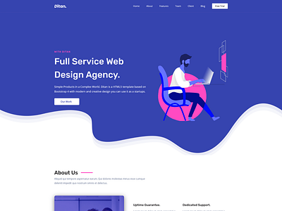 Ditan- one page business template