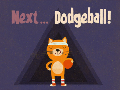 Dodgeball cat dodgeball illustration kids triangle