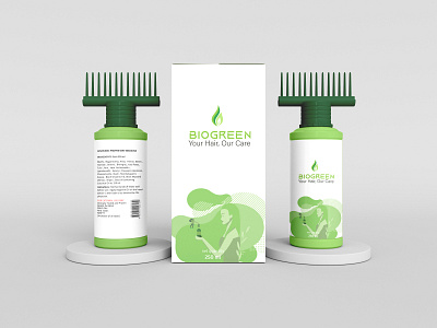Biogreen hair oil branding graphic design logo