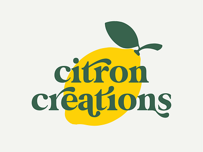Citron Creations badge branding flat illustration lemon lemonade illustration agency lettering logo typography vector