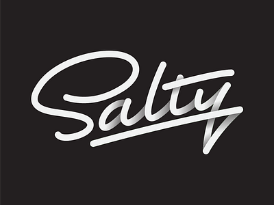 Salty calligraphy gradient hand lettering illustration lettering salty script type typography vector
