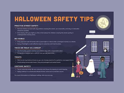 Halloween Safety Tips Postcard