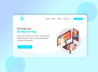 Workgroup Computing Landing Page Design landing web design