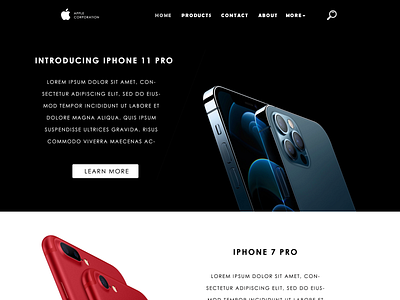 Apple Site Design apple landing page ui web design