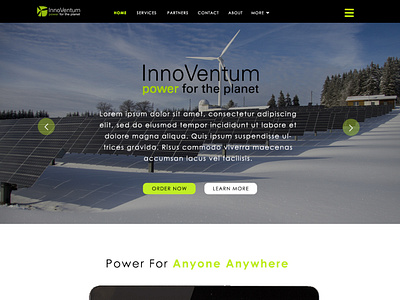 Innoventum Site Design landing page ui web design