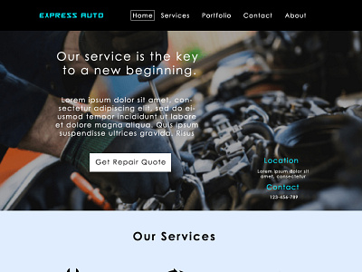 Express Auto Web Design graphic design landing landing page web design