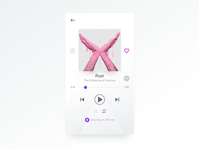 009 - Music Player 009 app color dailyui gradient music music player post song ui yup