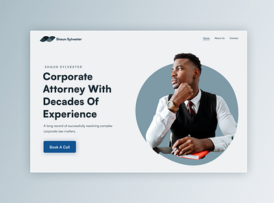 UI/UX Design - Corporate Attorney Web Design blue corporate design design inspiration figma inspiration lawyer light blue ui uiux uiux inspiration ux web design website website design