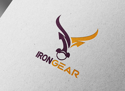 Iron Gear Logo branding design graphic design illustration logo ui ux