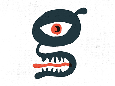 G doodle dropcap lettering monster