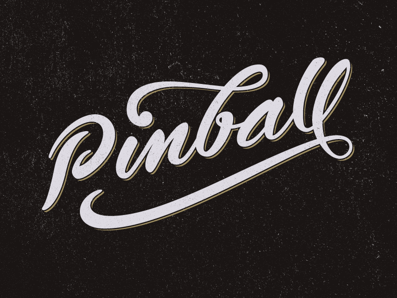 Pinball brushlettering glyphs handlettering lettering script typography