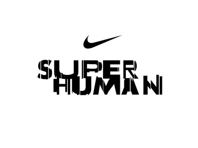 Human to Super Human fractured logo logotype nike sport sports type typography