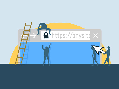 Secure Website Illustration icon illustration illustrator people security spot illustration