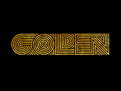 Golden concept lettering sketch type wordmark