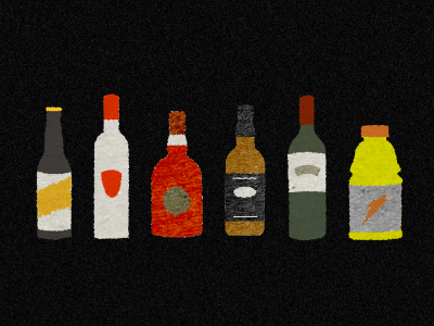 Beverages drinks illustration infographic spot