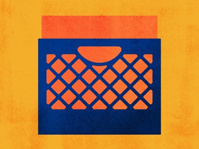 Big Crate crate illustration illustration art milk crate minimal music playlist records textures vector