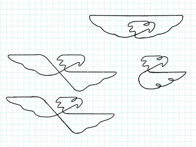 Monoline Eagle Sketches concept design eagle logo logos procreate sketchbook sketches