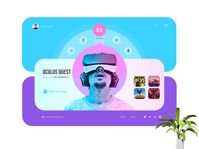 Oculus Quest conceptual UI dailyui design designchallange graphic design ui ux website