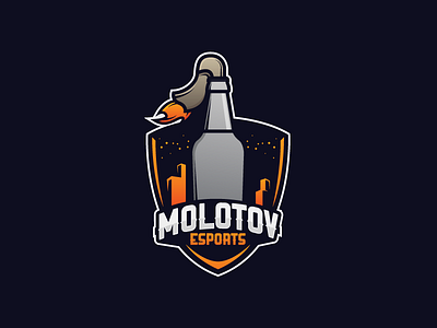 Molotov billion billionarts bottle esports fire illustrator logo mascot mascot logo molotov pentool