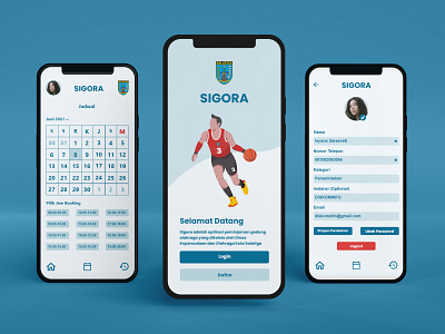 Sistem Informasi Gelanggang Olahraga app design ui ux