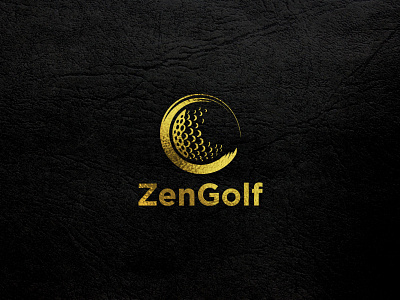 ZenGolf logo ball brush business circle company creative design element golf health healthy logo logotype medications modern nature sign soul zen