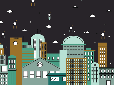 More Buildings flat design game illustration ui