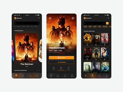 Movie streaming website UI appdesign design dribble graphicdesign illustration movie ui uidesign uidesigner uiux websitedesign