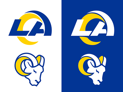 Reworked LA Rams Logo branding design la rams logo los angeles nfl rams