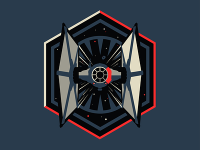 Star Wars the Force Awakens Tie Fighter apparel design badge design force awakens illustration logo star wars starwars tie fighter