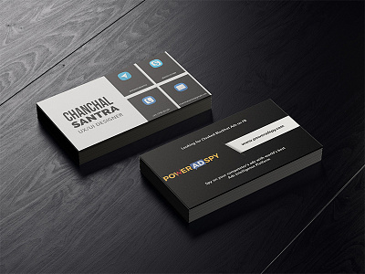 Business Card business card carddesign chanchalsantra dark designer fb graphic grey photoshop poweradspy spy