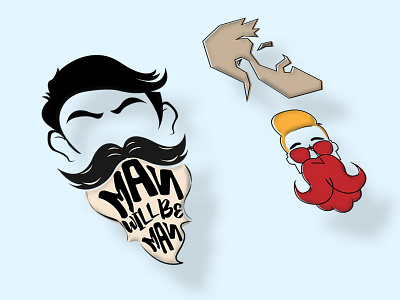 MbM Logo Concept beard brand graphic illustrator logo mustache photoshop style