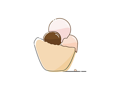 Ice Cream flavour graphics ice cream illustrator yammy