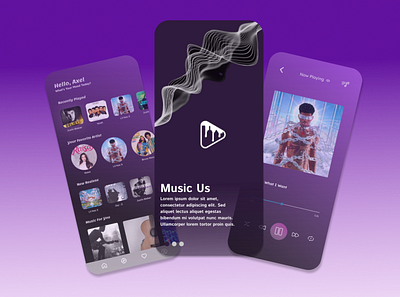 Music UI/UX design graphic design ui