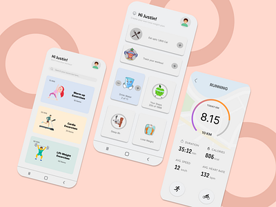 Healthy Workout graphic design ui