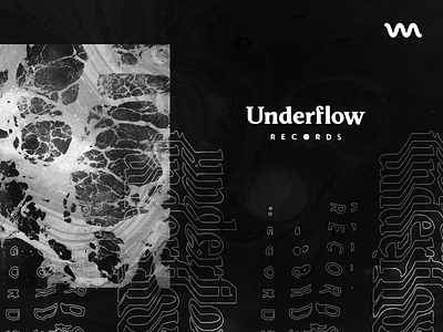 UnderFlow Brand branding glitch logo record record label