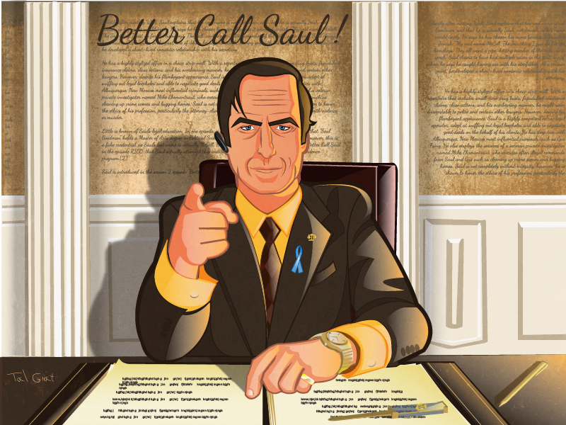 Better call saul series tv office vector lawyer illustration saul saul goodman
