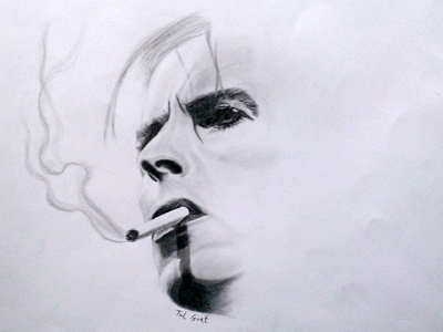 David Bowie - Time takes a cigarette art bowie david bowie drawing fine art pencil portrait realistic realistic drawing